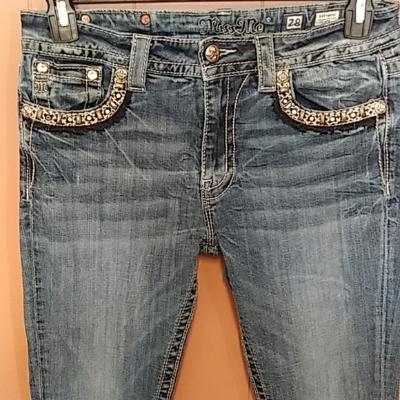 Miss Me Boyfriend Capris 28 Cropped 30x25 - Picture 2 of 8